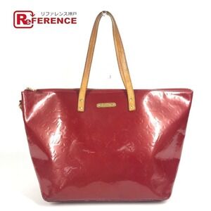 Louis Vuitton Monogram Vernis Patent Bellevue Tote Shoulder Bag Red